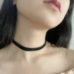 Thin Black Velvet Choker