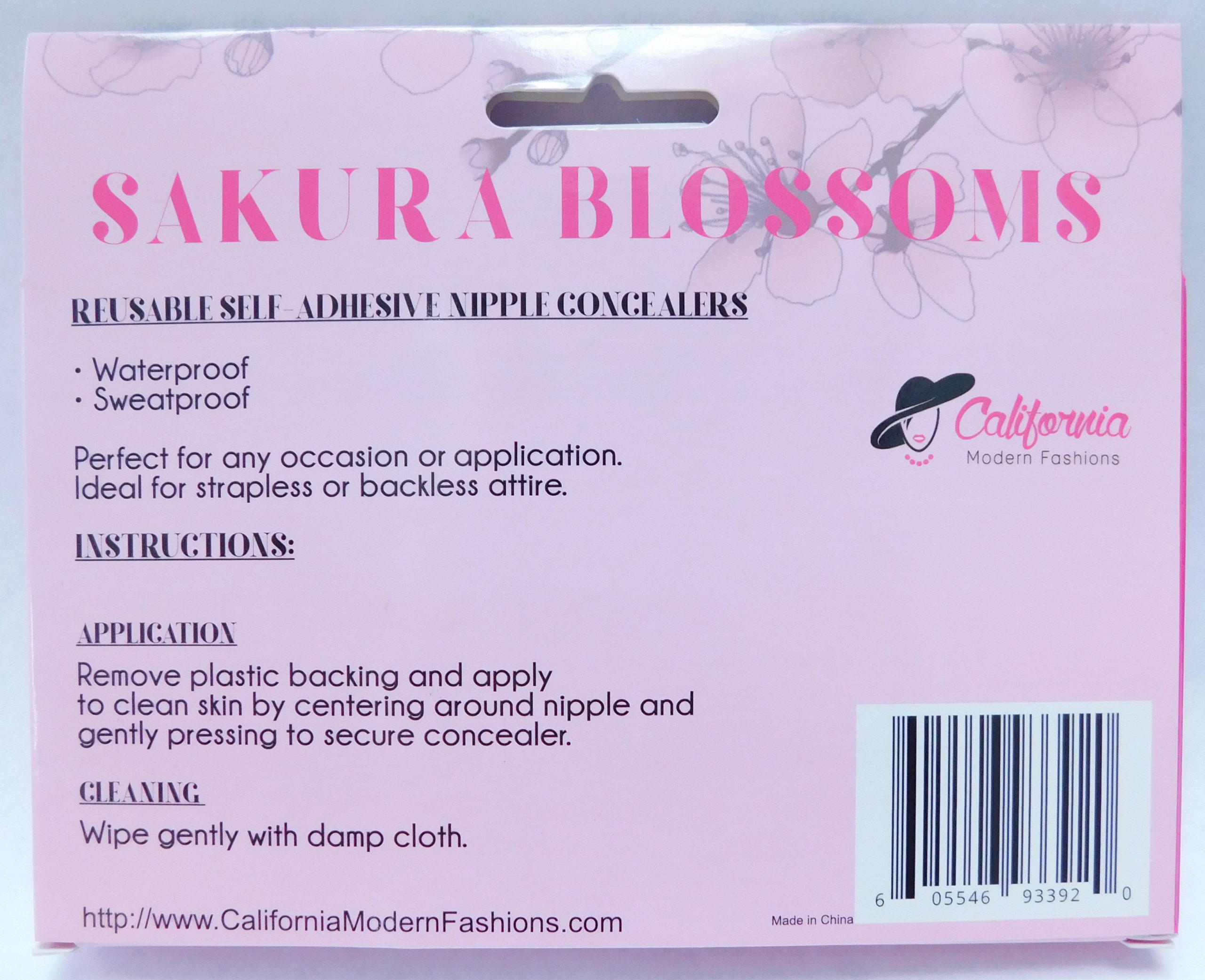 Box_Back Sakura Blossoms Silicone Nipple Cover Breast Pedals