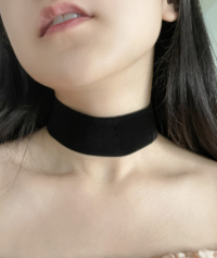 Thick Black Velvet Choker