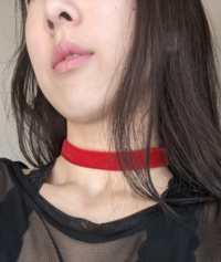 Medium Red Velvet Choker