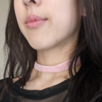 Medium Pink Velvet Choker