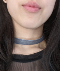 Medium Grey Velvet Choker