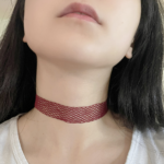 Fishnet Red Choker