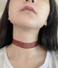 Fishnet Red Choker