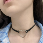 Silver Heart Choker