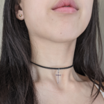 Silver Cross Choker