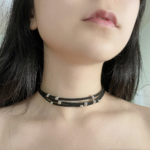 Black 3-Layer Beaded Choker