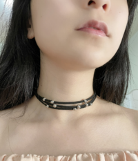 Black 3-Layer Beaded Choker
