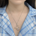 Mickey Twin Pendant - Clear Gem
