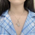 Mickey Twin Pendant - Pink Gem