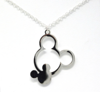 Silver Mickey Twin Pendant