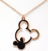 Rose Gold Mickey Twin Pendant