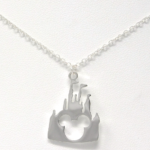 Silver Castle w/ Mickey Cutout Pendant