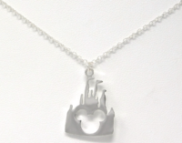 Silver Castle w/ Mickey Cutout Pendant