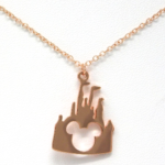Rose Gold Castle w/ Mickey Cutout Pendant
