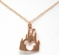 Rose Gold Castle w/ Mickey Cutout Pendant