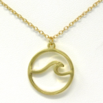 Gold Wave Pendant