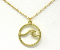 Gold Wave Pendant
