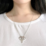 Silver Origami Elephant Pendant