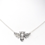 Silver Origami Bee Pendant
