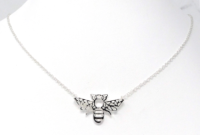 Silver Origami Bee Pendant