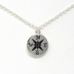 Silver Compass Pendant