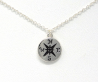 Silver Compass Pendant