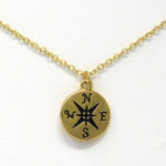 Gold Compass Pendant