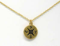 Gold Compass Pendant